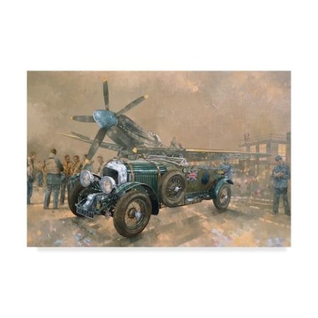 Peter Miller 'Bentley And Spitfire II' Canvas Art,30x47